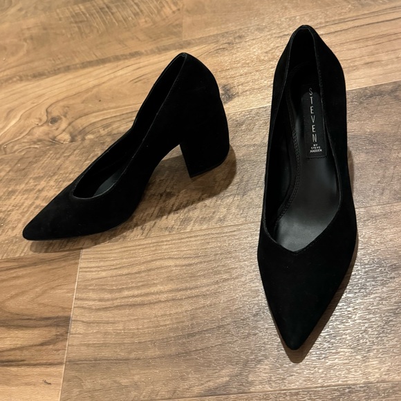 NWOT Steve Madden Pamina Suede Block Heel Pumps - Picture 3 of 4